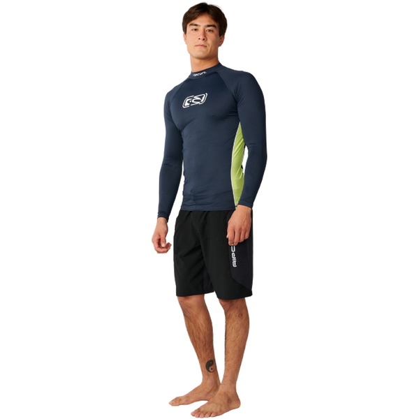 2026 Rip Curl Mens Archive UPF Perf Long Sleeve Rash Vest 181MRV - Dark Navy